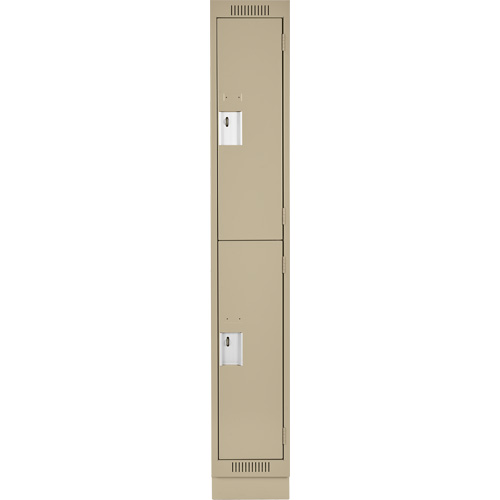 Clean Line Lockers, 2 -tier, 12" x 18" x 76", Steel, Beige, Rivet (Assembled) Auto Electric Service Ltd.