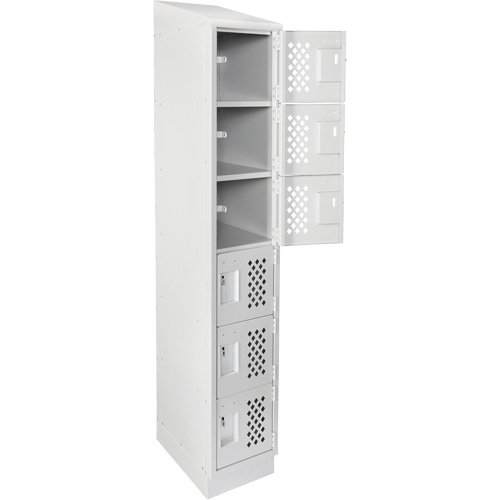Assembled Lockerettes Clean Line Perforated Economy Lockers, 6 -tier, 18" x 72" x 12", Steel Auto Electric Service Ltd.
