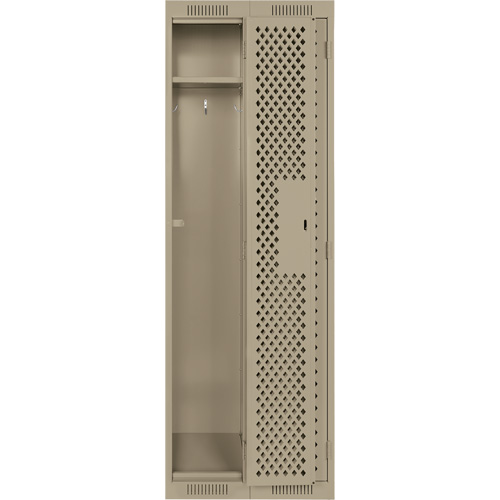 Clean Line Lockers, Bank of 2, 24" x 15" x 72", Steel, Beige, Rivet (Assembled), Perforated Auto Electric Service Ltd.
