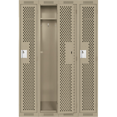 Casiers Clean Line, Bloc de 4, 48" x 15" x 72", Acier, Beige, Rivet (assembl&eacute;), Perfor&eacute; Auto Electric Service Ltd.