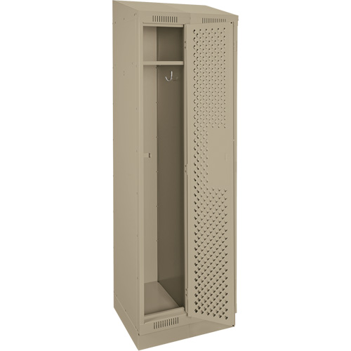 Clean Line Lockers, Bank of 2, 24" x 12" x 82", Steel, Beige, Rivet (Assembled), Perforated Auto Electric Service Ltd.