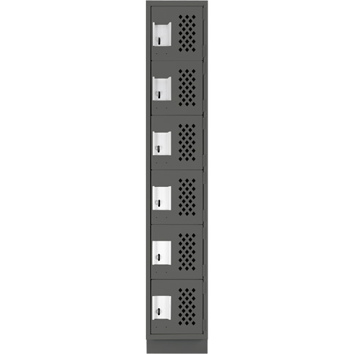 Assembled Lockerettes Clean Line Perforated Economy Lockers, 6 -tier, 18" x 72" x 12", Steel Auto Electric Service Ltd.