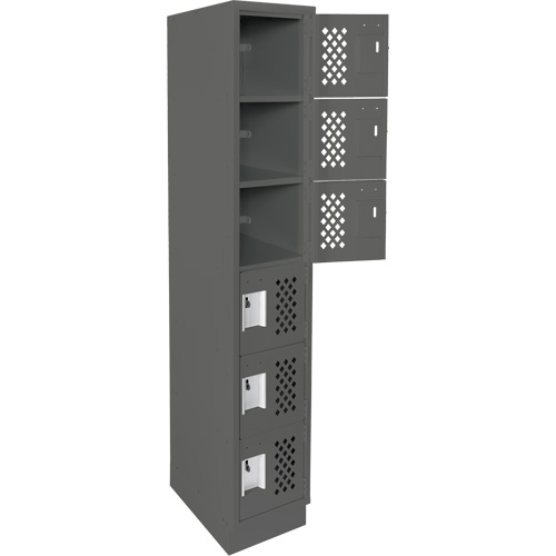 Assembled Lockerettes Clean Line Perforated Economy Lockers, 6 -tier, 18" x 72" x 12", Steel Auto Electric Service Ltd.
