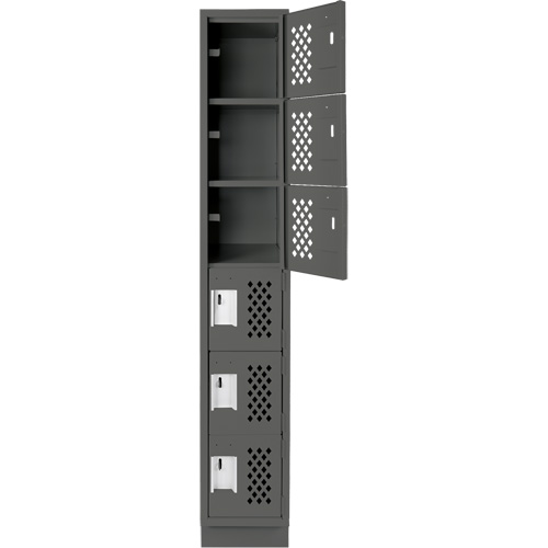 Assembled Lockerettes Clean Line Perforated Economy Lockers, 6 -tier, 18" x 72" x 12", Steel Auto Electric Service Ltd.