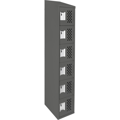 Assembled Lockerettes Clean Line Perforated Economy Lockers, 6 -tier, 18" x 72" x 12", Steel Auto Electric Service Ltd.