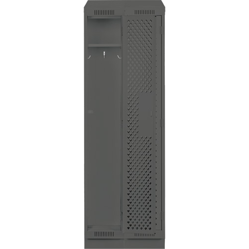 Clean Line Lockers, Bank of 2, 24" x 12" x 82", Steel, Charcoal, Rivet (Assembled), Perforated Auto Electric Service Ltd.