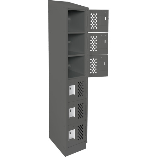 Assembled Lockerettes Clean Line Perforated Economy Lockers, 6 -tier, 18" x 72" x 12", Steel Auto Electric Service Ltd.