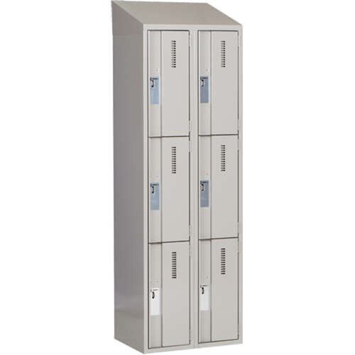Concorde Heavy-Duty Lockers, 3 -tier, Bank of 2, 24" x 18" x 78", Steel, Grey, Welded (Assembled) Auto Electric Service Ltd.