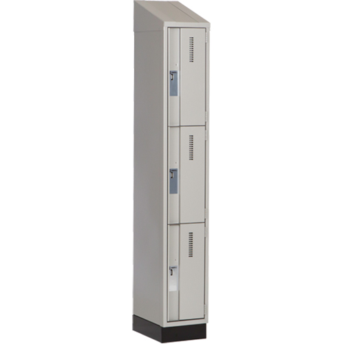 Concorde Heavy-Duty Lockers, 3 -tier, 12" x 18" x 82", Steel, Grey, Welded (Assembled) Auto Electric Service Ltd.