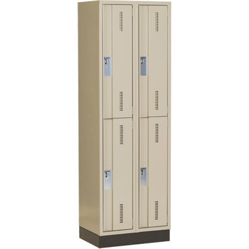 Concorde Heavy-Duty Lockers, 2 -tier, Bank of 2, 24" x 18" x 76", Steel, Beige, Welded (Assembled) Auto Electric Service Ltd.