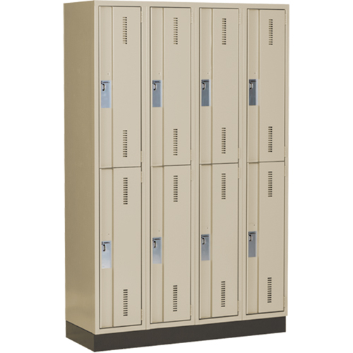 Concorde Heavy-Duty Lockers, 2 -tier, Bank of 4, 48" x 18" x 76", Steel, Beige, Welded (Assembled) Auto Electric Service Ltd.
