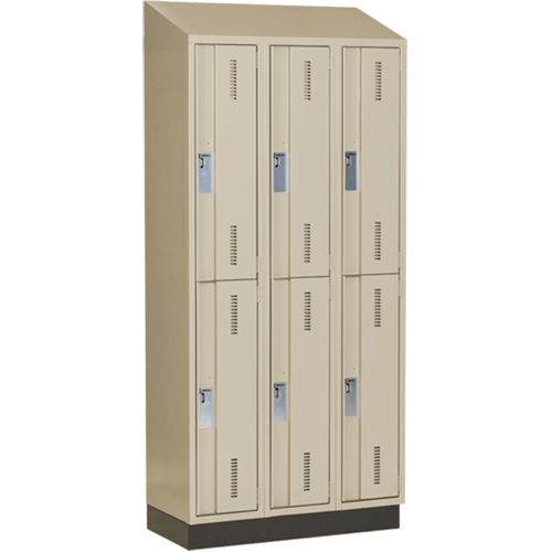 Concorde Heavy-Duty Lockers, 2 -tier, Bank of 3, 36" x 18" x 82", Steel, Beige, Welded (Assembled) Auto Electric Service Ltd.