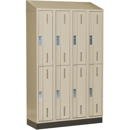 Concorde Heavy-Duty Lockers, 2 -tier, Bank of 4, 48" x 18" x 82", Steel, Beige, Welded (Assembled) Auto Electric Service Ltd.