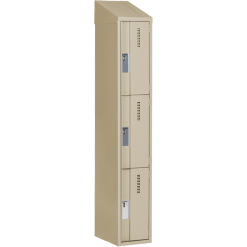 Concorde Heavy-Duty Lockers, 3 -tier, 12" x 18" x 78", Steel, Beige, Welded (Assembled) Auto Electric Service Ltd.