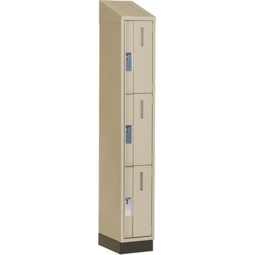 Concorde Heavy-Duty Lockers, 3 -tier, 12" x 18" x 82", Steel, Beige, Welded (Assembled) Auto Electric Service Ltd.