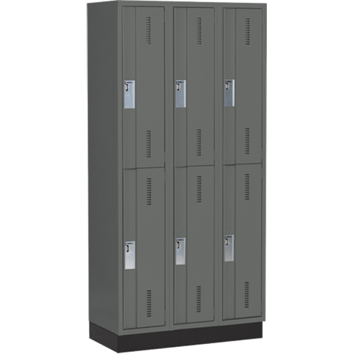 Casiers robustes Concorde, 2 niveaux, Bloc de 3, 36" x 18" x 76", Acier, Charbon, Soud&eacute; (assembl&eacute;) Auto Electric Service Ltd.
