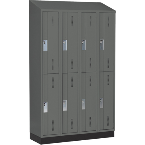 Casiers robustes Concorde, 2 niveaux, Bloc de 4, 48" x 18" x 82", Acier, Charbon, Soud&eacute; (assembl&eacute;) Auto Electric Service Ltd.