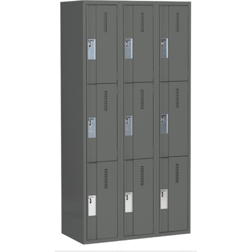 Casiers robustes Concorde, 3 niveaux, Bloc de 3, 36" x 18" x 72", Acier, Charbon, Soud&eacute; (assembl&eacute;) Auto Electric Service Ltd.