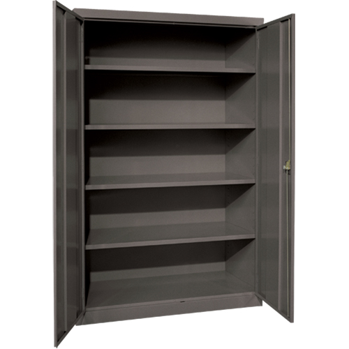 Deep Hi-Boy Storage Cabinet, Steel, 4 Shelves, 72" H x 36" W x 24" D, Charcoal Auto Electric Service Ltd.