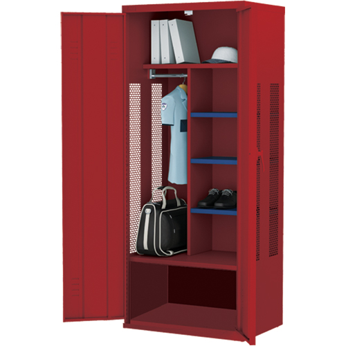 Deluxe Gear Locker, Steel, 36" W x 24" D x 72" H, Red Auto Electric Service Ltd.