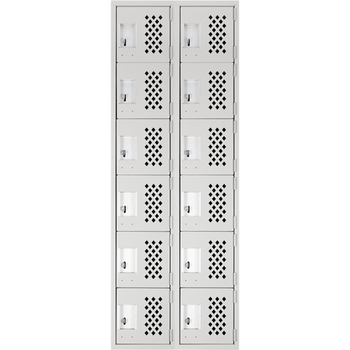 Clean Line Lockerettes, 6 -tier, Bank of 2, 18" x 72" x 12", Steel Auto Electric Service Ltd.