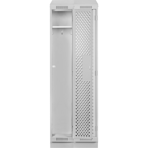Clean Line Lockers, Bank of 2, 24" x 12" x 82", Steel, Grey, Rivet (Assembled), Perforated Auto Electric Service Ltd.