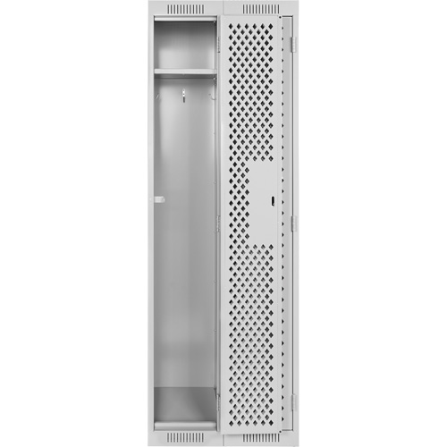 Clean Line Lockers, 2 -tier, 12" x 15" x 72", Steel, Grey, Rivet (Assembled), Perforated Auto Electric Service Ltd.