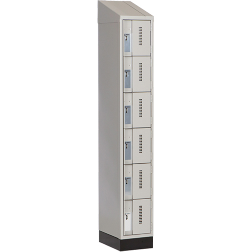 Concorde Heavy-Duty Lockers, 6 -tier, 12" x 18" x 82", Steel, Grey, Welded (Assembled) Auto Electric Service Ltd.