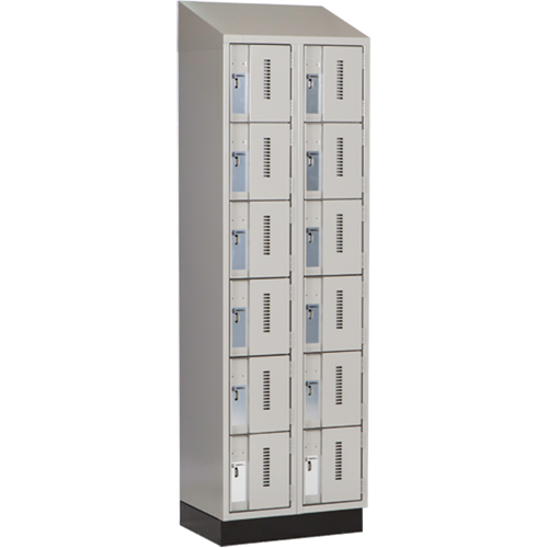 Concorde Heavy-Duty Lockers, 6 -tier, Bank of 2, 24" x 18" x 82", Steel, Grey, Welded (Assembled) Auto Electric Service Ltd.