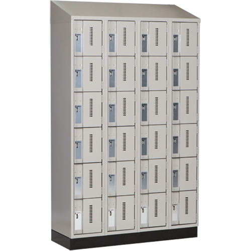 Concorde Heavy-Duty Lockers, 6 -tier, Bank of 4, 48" x 18" x 82", Steel, Grey, Welded (Assembled) Auto Electric Service Ltd.