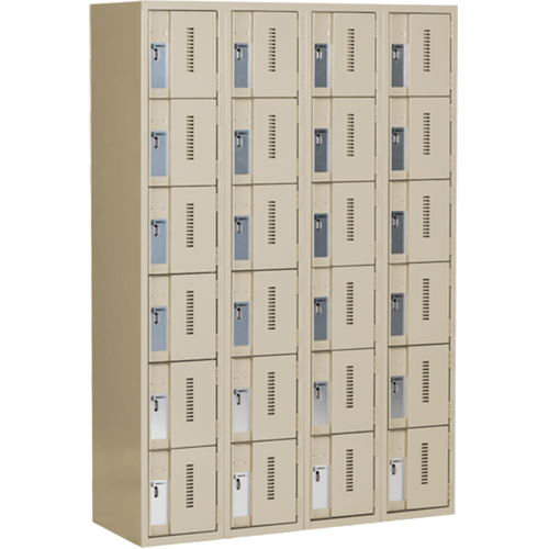 Concorde Heavy-Duty Lockers, 6 -tier, Bank of 4, 48" x 18" x 72", Steel, Beige, Welded (Assembled) Auto Electric Service Ltd.