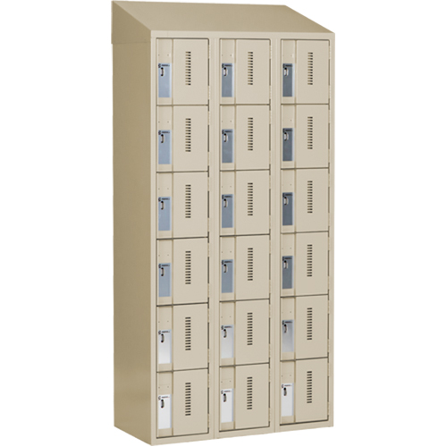 Concorde Heavy-Duty Lockers, 6 -tier, Bank of 3, 36" x 18" x 78", Steel, Beige, Welded (Assembled) Auto Electric Service Ltd.