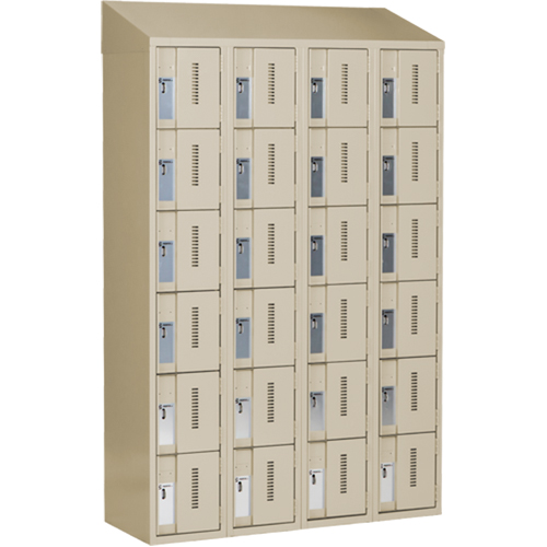 Concorde Heavy-Duty Lockers, 6 -tier, Bank of 4, 48" x 18" x 78", Steel, Beige, Welded (Assembled) Auto Electric Service Ltd.