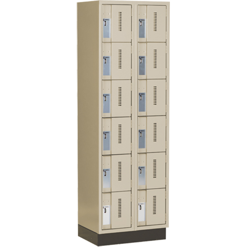 Concorde Heavy-Duty Lockers, 6 -tier, Bank of 2, 24" x 18" x 76", Steel, Beige, Welded (Assembled) Auto Electric Service Ltd.