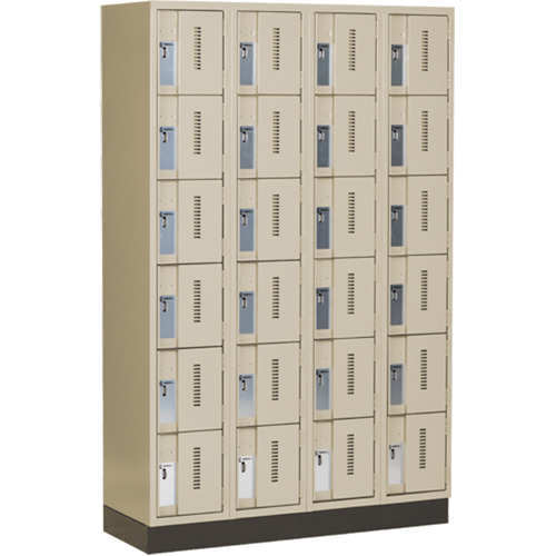 Concorde Heavy-Duty Lockers, 6 -tier, Bank of 4, 48" x 18" x 76", Steel, Beige, Welded (Assembled) Auto Electric Service Ltd.