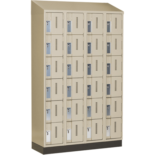 Concorde Heavy-Duty Lockers, 6 -tier, Bank of 4, 48" x 18" x 82", Steel, Beige, Welded (Assembled) Auto Electric Service Ltd.