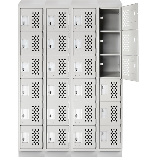 Casiers &eacute;conomiques perfor&eacute;s et assembl&eacute;s Clean Line, 6 niveaux, Bloc de 4, 18" x 72" x 12", Acier Auto Electric Service Ltd.