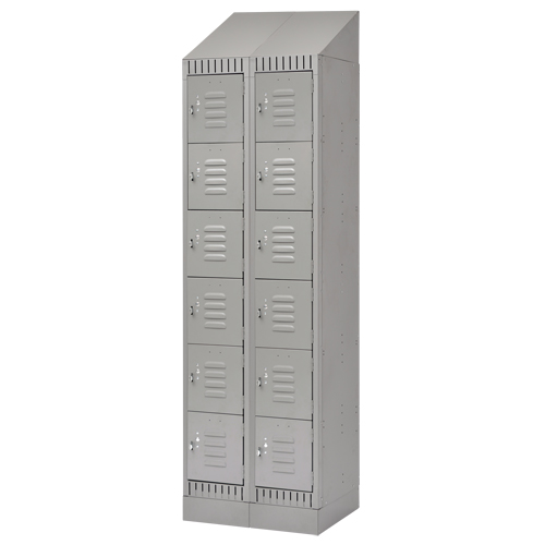Casiers, 6 niveaux, Bloc de 2, 24" x 18" x 86", Acier, Gris, D&eacute;mont&eacute; Auto Electric Service Ltd.
