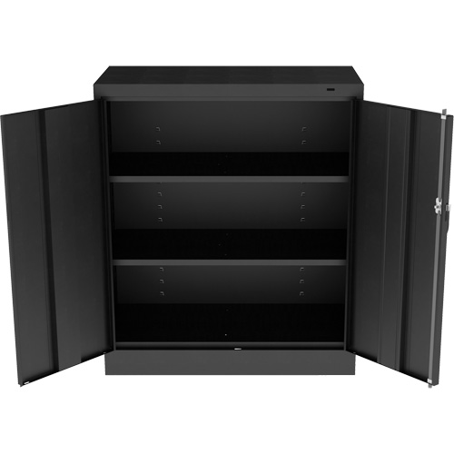 Standard Counter-High Cabinet, Steel, 2 Shelves, 42" H x 36" W x 18" D, Black Auto Electric Service Ltd.