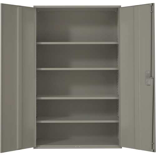 Armoire de rangement Hi-Boy tr&egrave;s large, Acier, 4 Tablettes, 72" h x 48" la x 24" P, Gris Auto Electric Service Ltd.
