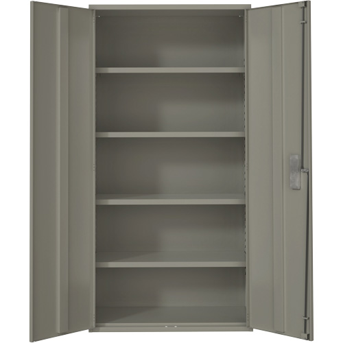 Hi-Boy Storage Cabinet, Steel, 4 Shelves, 72" H x 36" W x 18" D, Grey Auto Electric Service Ltd.