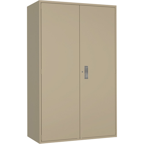 Armoire de rangement Hi-Boy tr&egrave;s large, Acier, 4 Tablettes, 72" h x 48" la x 24" P, Beige Auto Electric Service Ltd.