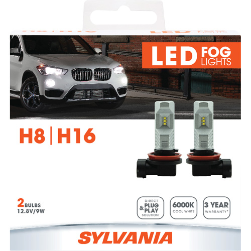 Ampoule pour feu avant H8, DEL, 12,8 W/9 W, Blanc Auto Electric Service Ltd.