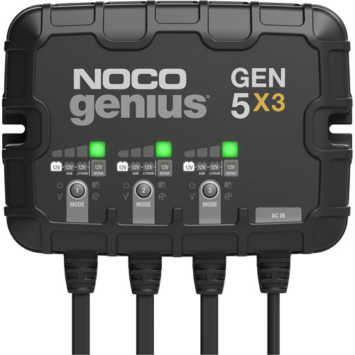 Chargeur de batterie embarqu&eacute; &agrave; 3 sorties de 15 amp&egrave;res Gen5X3 Genius Auto Electric Service Ltd.