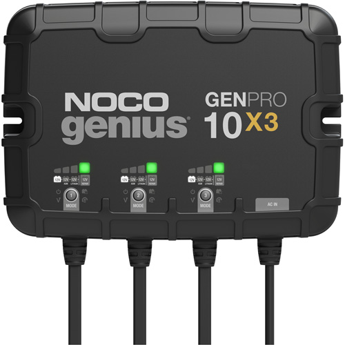Chargeur de batterie embarqu&eacute; &agrave; 3 sorties de 30 amp&egrave;res GenPro10X3 Genius Auto Electric Service Ltd.