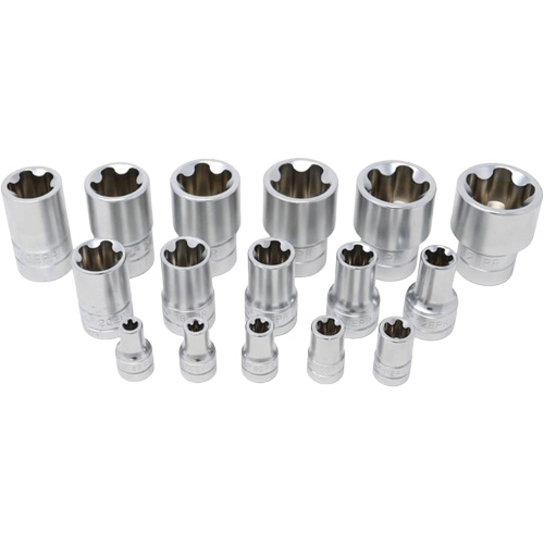 5-Point EPR Torx Socket Set, 16 Pieces, 1/2"/1/4"/3/8" Drive Size Auto Electric Service Ltd.