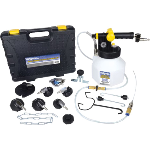 Trousse de purge de freins sous pression avec sept adaptateurs Auto Electric Service Ltd.