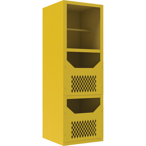 Armoire pour le contr&ocirc;le des d&eacute;versements, 1 Tablettes, 72" h x 24" la x 24" p, Acier, Jaune Auto Electric Service Ltd.