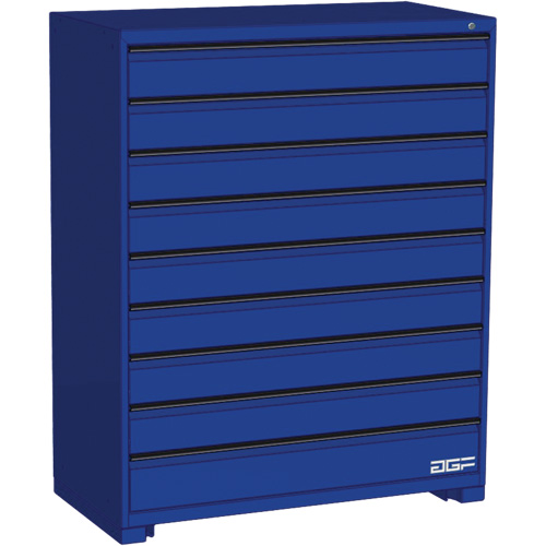Modular Drawer Cabinet, 9 Drawers, 48" W x 24" D x 60" H, Blue Auto Electric Service Ltd.