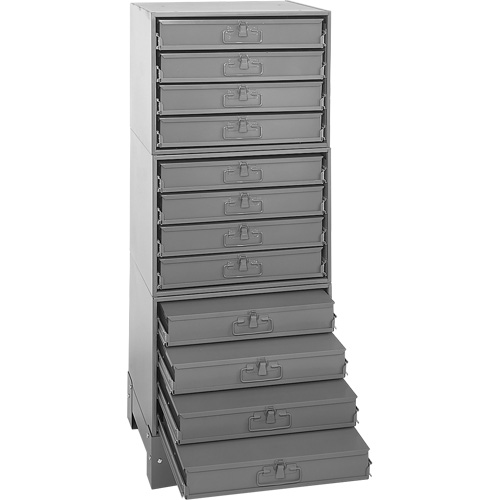 Armoire de rangement modulaire avec tiroirs, Acier, 12 tiroirs, 20-3/8" x 16" x 60-1/8", Gris Auto Electric Service Ltd.